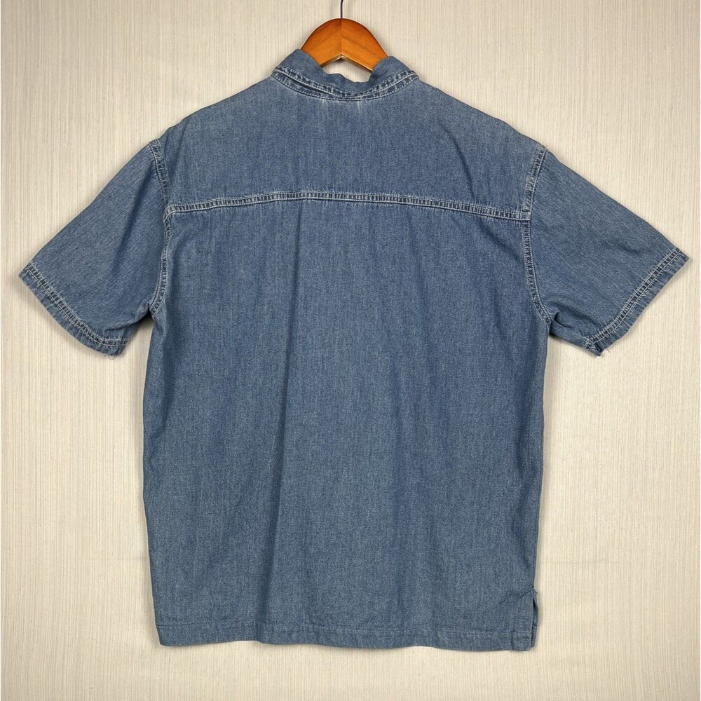 Bobbie Brooks Denim Shirt Womens 14W Blue Embroidered Button Down Cottagecore - Picture 7 of 11